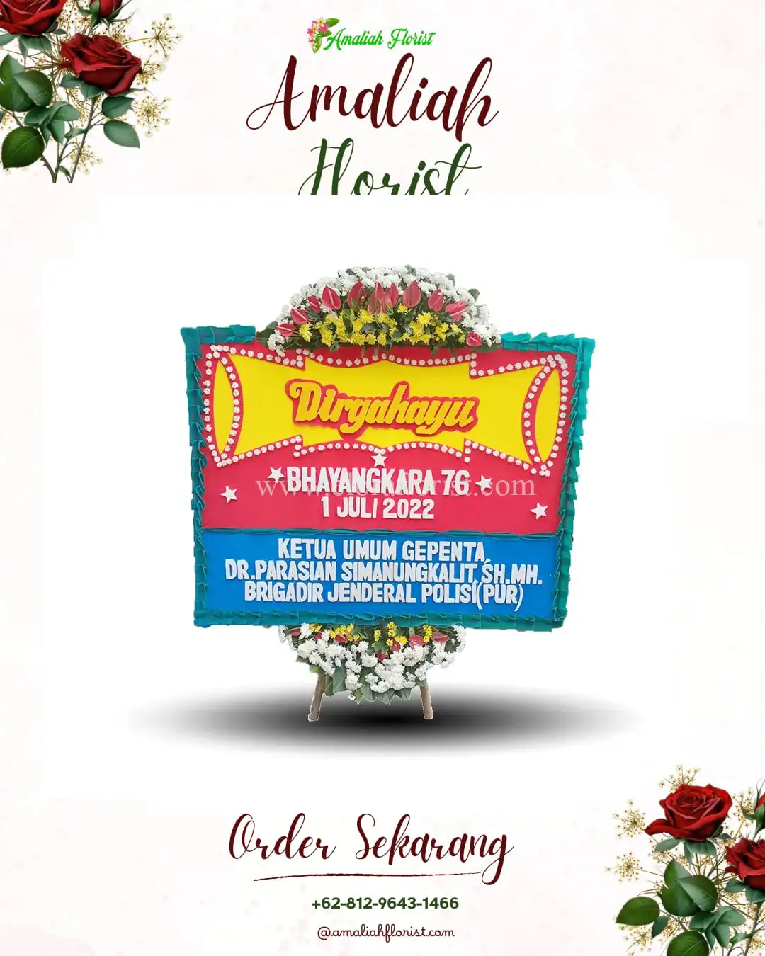 Papan Bunga HUT Ulang Tahun Menthobi Raya